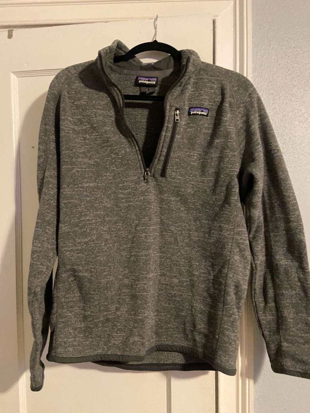 Patagonia Men's Heather Gray Quarter-Zip Pullover